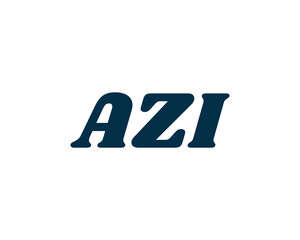 AZI logo design vector template