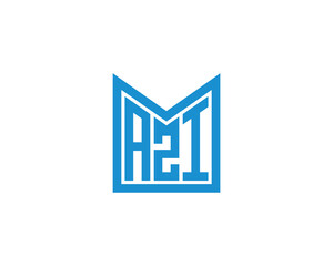 Fototapeta premium AZI logo design vector template