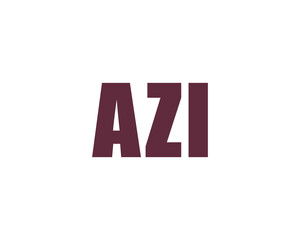 AZI logo design vector template