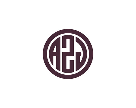 AZJ logo design vector template