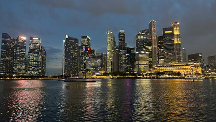 高層ビル群の夜景