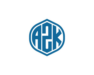 AZK logo design vector template
