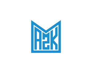 AZK logo design vector template