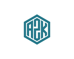 AZK logo design vector template