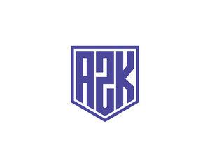 AZK logo design vector template