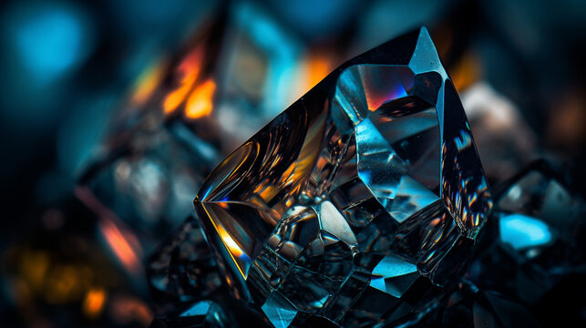 a crystal or mineral, with geometric patterns and colors that seem to hold hidden meanings and secrets сreated with Generative Ai