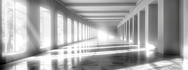 3D neon background studio futuristic corridor modern interior 3D Background tunnel light 