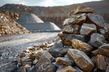 Rare earth minerals crucial for sustainable resource management in changing climate. Concept Rare Earth Minerals, Sustainable Resource Management, Changing Climate