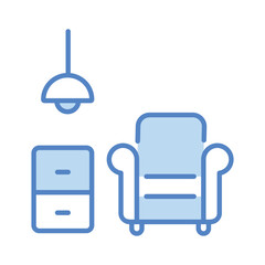 Interior Design icon editable stock vector illustration.