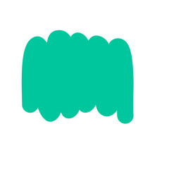 Paint ink brush stroke in minimal pastel green color,Transparent vector illustration design for frame of text,border or decoration