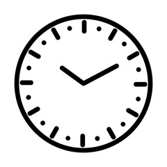 Clock Vector Line Icon Design