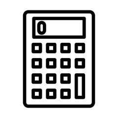 Calculator Vector Line Icon Design