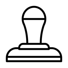 32-Rubber Stamp Vector Line icon