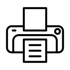 Printer Vector Line Icon Design - obrazy, fototapety, plakaty