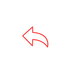 Isolated vector red arrows outline on a white background.Arrow Outline Illustration.Black Arrow Outline Illustration.