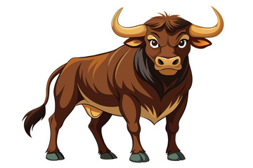realistic bull on vector design 3.eps