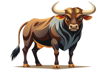 realistic bull on vector design 4.eps