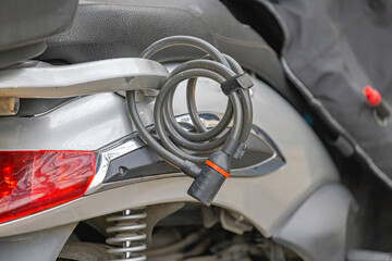 Cable Lock for Motorcycles and Scooters Security Safety Device