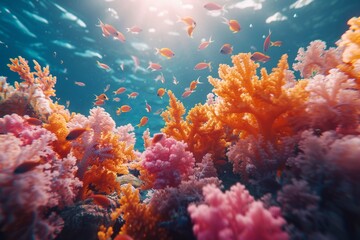 Naklejka na ściany i meble An image of a Red Sea coral colony.