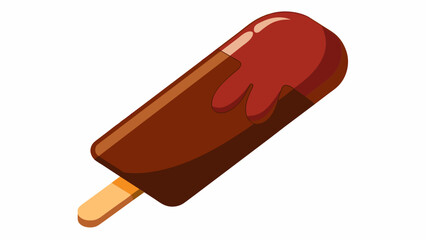 Chocolate Popsicle High-Quality Vector Art on White Background