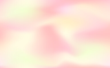 Pink yellow holographic gradient colorful vector background. Trendy blurred pastel wallpaper.