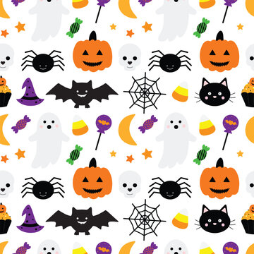 Halloween Vector Pattern, Halloween vector Design, Halloween Cute Vector Pattern, Cute Vector Pattern, Halloween icon Silhouette, Halloween Pattern illustration