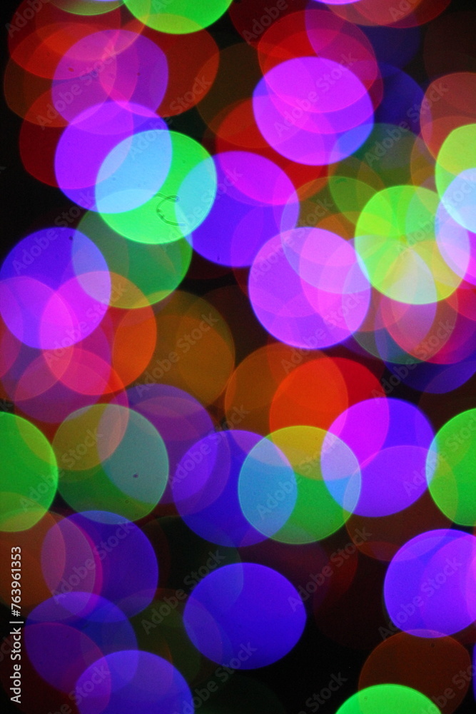 Wall mural abstract colorful bokeh background