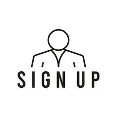 sign up icon vector