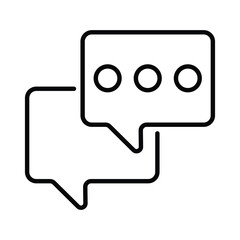 Fototapeta premium Chat icon editable stock vector illustration.