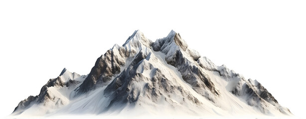 Summit Views Snow Capped Mountain Peaks Isolated PNG  - obrazy, fototapety, plakaty