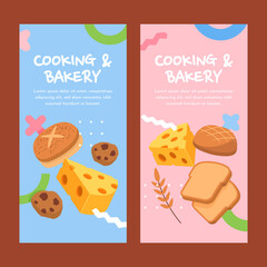 Bakery banners in flat design