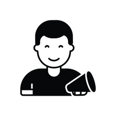 Black solidDirector vector icon