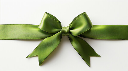  Celiac disease awareness month.green bow ribbon isolated on white background, banner, card, poster, template. Vector illustration.