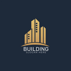 Fototapeta premium Real estate building logo design with modern concept premium Vector