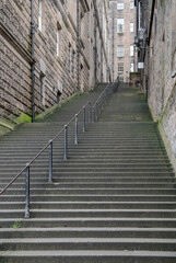 Fototapeta na wymiar The steps of Warriston's Close, Edinburgh, Scotland, UK 