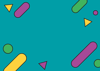 80年代風のレトロポップな背景イラスト