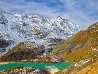 Margaritzenstausee vom Karl Volkert Haus, Großglockner, Kärnten, Österreich
