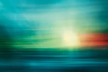Foto op Plexiglas Abstract motion blur background,  Sea, sky and sun in motion blur © Cuong