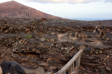 volcanic landscape in island