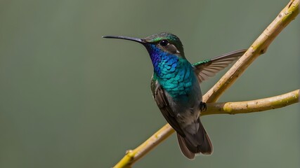 tailed hummingbird - obrazy, fototapety, plakaty