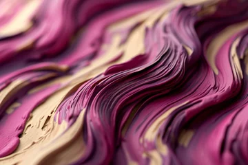 Fotobehang Abstract background of acrylic paint in pink and purple tones,  Macro © Cuong