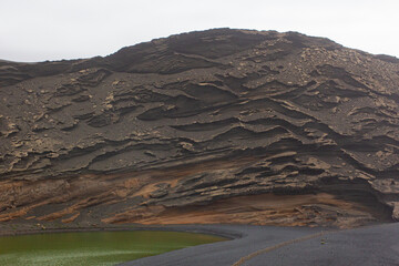 volcanic landscape in island spain Lanzarote