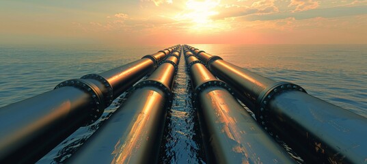 Refinery process  industrial pipelines for gas and oil processing in the oil and gas sector