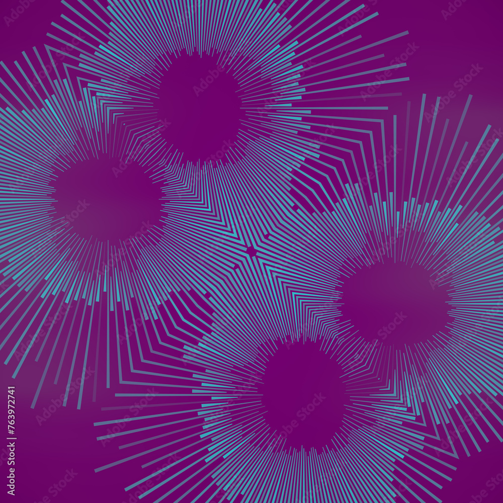 Fototapete purple background with large circular stripe pattern. 3d rendering digital illustration