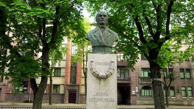 Monument of Simonas Daukantas, Kaunas, Lithuania