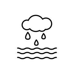 Flood outline icons, minimalist vector illustration ,simple transparent graphic element .Isolated on white background