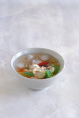 ice sekoteng, sweet dessert in bowl
