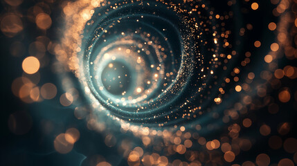 abstract background with tunnel particles. 3d rendering.