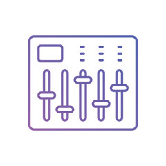 Thin Line Equalizer vector icon