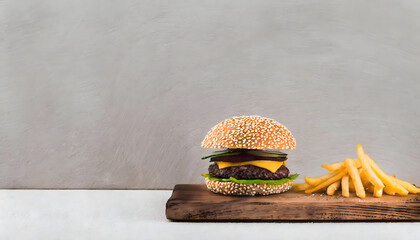 Hamburger with minimalist style